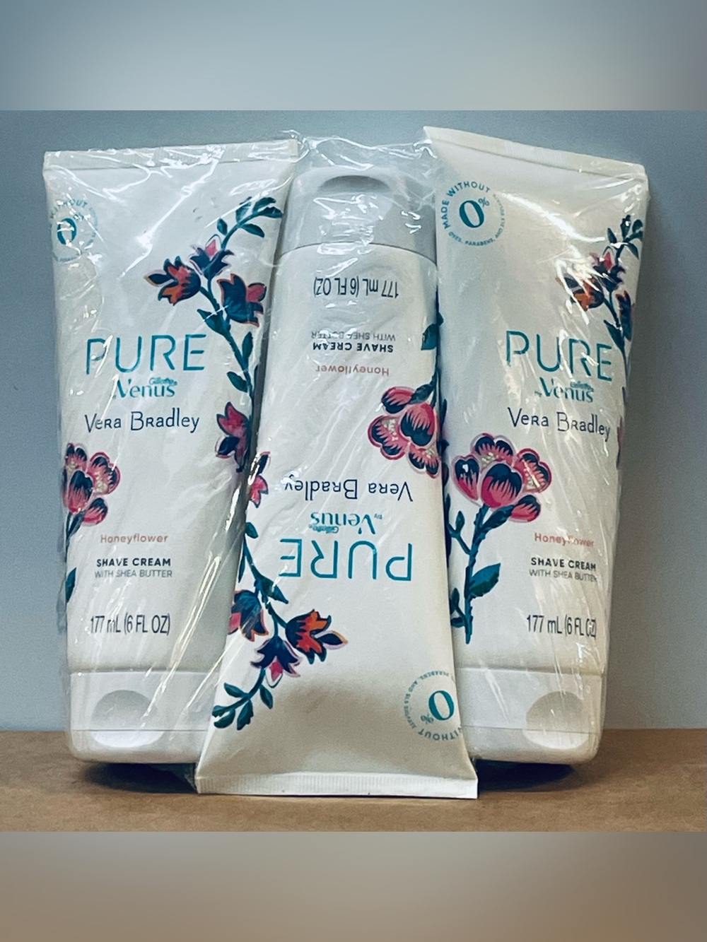 VENUS x Vera Bradley Pure Honeyflower Shave Cream - 6 fl oz (Pack of 3)